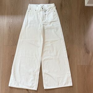 J. Crew High-Rise Superwide-Leg Jeans in White size 24
